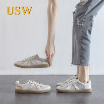 Small white shoes women 2021 Summer new Chains 100 Lap Breathable Hollowed-out Genuine Leather Bull Gluten Bottom Fashion Casual Shoes