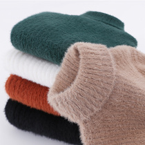 Boys sweater pullover autumn and winter thick warm 2021 New medium children Korean version of children plus velvet knit tide tide