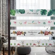Sticker on the door sliding door window plant waistline patch glass patch side strip decoration living room doors and windows