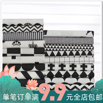 Fabric black-and-white wide 1 6 meters cotton cotton twill cotton can DIY sheets quilt cover pillowcase black tone