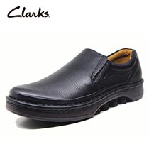 clarks Qile mens shoes leather set-foot casual shoes spring and autumn models air cushion thick bottom shock absorption comfortable breathable shoes