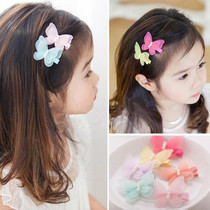 Simulation bow Lady snow yarn hairpin Princess hairpin Super Fairy Korean pearl girl headdress Childrens hair accessories