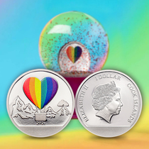 Tianzhongjin 2021 Cooks favorite Global Crystal Ball Silver coin commemorative coin Foreign currency commemorative coin