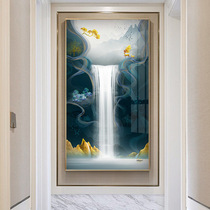 Modern minimalist entrance to the family Genguan Decoration Painting New Chinese Bedroom Waterfall Mural Elk Nordic Living Room Hanging Painting