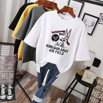 2022 new large size womens summer fashion foreign-style tops for fat women loose short sleeve t-shirt 200 catties trendy