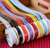 Korean diy lace tape Self-adhesive album book Decorative stickers Hollow lace tape Label stickers Handmade stickers