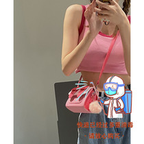 France Cone Koery genuine leather bag with female summer 2022 new tide hit color lipstick 100 hitch satchel bag