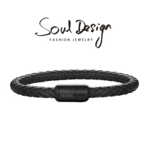 SoulDesign Italian cowhide bracelet leather bracelet men and women braided leather rope couple gift bracelet bracelet