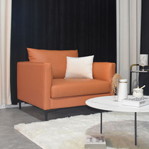 Living room single sofa Nordic bedroom light luxury technology leather leisure simple xipi modern design small apartment original