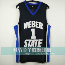 Customized No. 1 Lillard University Jersey American retro embroidery basketball uniform personality sports vest match suit tide