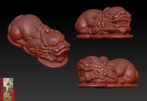 Brave ornaments beasts beasts pendants Zhaocai stl format three-dimensional wood carving computer carving