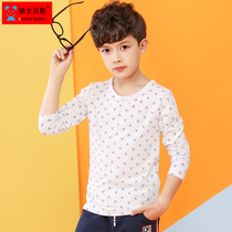 Knight Baylor Boys Long Sleeve Printed T-Shirt 2021 Autumn Dress New Children's Children's Casual Top T-Shirt