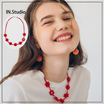 INstudio20 Summer Korean designer brand FANTASTIC PLANET colourful floral version of necklace