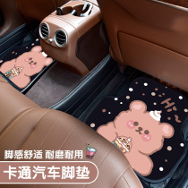 Car foot pad main driving anti-dirty protection pad single car car car car floor mat cute cartoon foot pad female