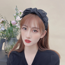 2021 New Tide oversized polka point lace bow hair hoop Korean Net red head hoop simple Joker go out hairpin