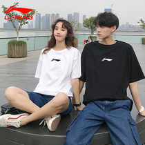 Li Ning short-sleeved womens summer quick-drying loose breathable T-shirt sports mens couple wear top clothes China cotton T-shirt L