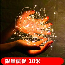 2019 New Years New Year New Years New Year decorations in New Years Eve decoration items Footypo red lantern strings LED small festoons flashing lights