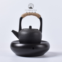 Word of this day type black pottery pot bearing water storage type large pot cushion ceramic Kung Fu tea tea teapot towarm teapot heat insulation tray