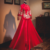 Xiuhe dress bride 2021 new Chinese summer toast dress wedding Xiuhe dress large size thin section wedding dress female