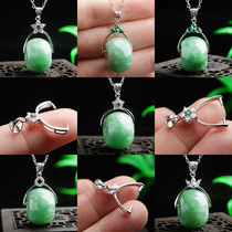 Pure s925 Silver Road pass buckle Jade ball pendant sterling silver accessories jade bead Jade buckle Silver Buckle