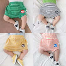 0-1-2 year old baby large PP pants summer pure cotton thin bread pants male and female baby outside wearing shorts summer pants