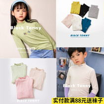 20 Little black Tony base shirt long-sleeved childrens underwear Modal thin section boy and girl spring and winter t-shirt