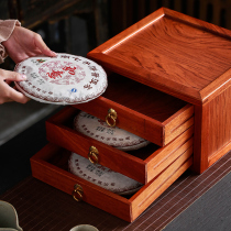Mu tea man Brazilian rosewood tea cake cabinet Puer tea box tea box tea rack open Tea Tray storage storage box