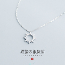 Cat Jellyfish Small Sun Necklace Girls 925 Pure Silver 2021 New Ins 100 Hitch Lady Birthday Presents