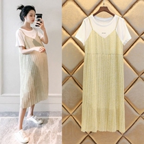 Pregnant Women summer dress 2021 New chiffon pregnant women dress summer dress summer skirt
