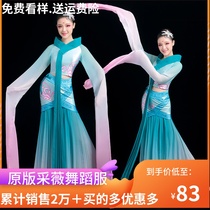 New classical water sleeve performance clothing original Cai Wei dance costume female stunning dance elegant Confucius dance Han suit swing sleeve