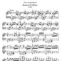 Haydn E minor Sonata HobXVI 34 full music chapter original piano score with fingering HD