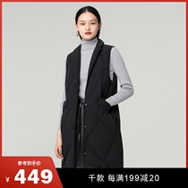 Bourgine Year female new minimalist light cooked suit small turnover goose down Mix cold quality high-end temperament duvet waistcoat