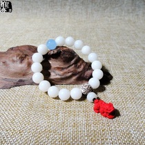 Natural White Bodhi Root Bodhi Seed Cinnabar Pixiu Bracelet Female Buddha Beads Small Light Luxury Original Design Accessories