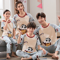 2020 new parent-child pyjamas pure cotton short sleeve lovers adorable mother and son family of three-four-mouth home for relaxation