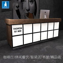 Restaurant Retro bar Wooden small clothing store Bookstore restaurant Beauty salon Front desk Custom LOGO