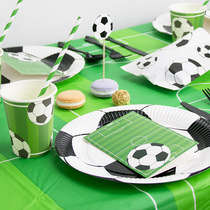 Football theme birthday party supplies boy decoration set disposable tableware paper tray paper cup tablecloth