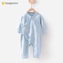 Baby Tai newborn baby conjunction dress 0 - March baby spring and summer baby cotton - free cord hay clothes climb