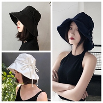 Japanese bow tie fisherman hat Japanese wild face mask large edge sunshade UV sunscreen hat female Korean version of the tide summer