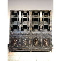 Leaflet rosewood inlaid shell bookcase two-piece set-AD3396