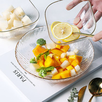 Phnom Penh glass bowl net red ins transparent large fruit salad bowl Creative birds nest bowl Household breakfast dessert bowl