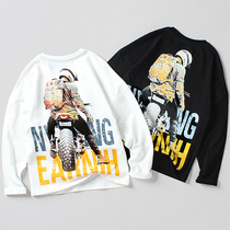 Boys long-sleeved t-shirt spring and autumn 2021 new Korean version of the big boy pure cotton childrens base shirt top tide