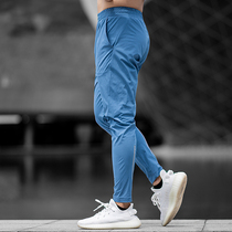 SHUONG sports trousers light and thin elastic quick-drying slim fitness trousers mens breathable sports closing little feet pants summer