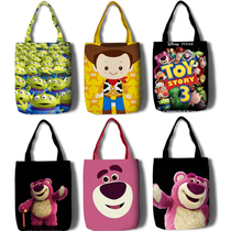 Toy Story Bear Hug Brother Woody Buzz Lightyear Shopping Bag Canvas Shoulder Bag Handbag