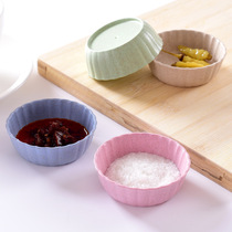 Creative seasoning dish Heart-shaped dish Table small plate Kitchen round plum snack plate Vinegar dish dish