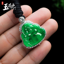 (High-end private customization)Live room exclusive 18K gold jade pendant Jade Jade Buddha Guanyin bracelet jade brand