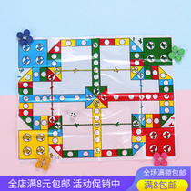 Mini Trumpet Flight Chess Foldable Game Chess Portable Toddler Prize Puzzle Toys Parent-child Gift