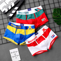 Summer Mens Pure Cotton Four-corner Pants Youth Personality Flat Angle Pants Trendy Loose Breathable Movement Mid-Waist Short Pants