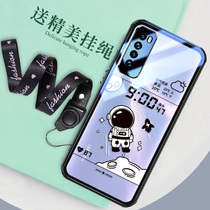Huawei P40pro mobile phone shell net red astronaut p40 full package anti-fall transparent glass shell p40pro creative cartoon tide card soft edge p40 personality cute p40pro limited edition high