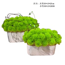 Light luxury metal marble simulation floral art modern harbor model house sales table coffee table living room decoration flower