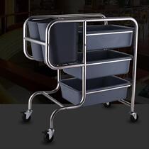 Bowl chopsticks storage Car trolley buffet plastic size transfer food collection car trash can Restaurant convenient recycling car